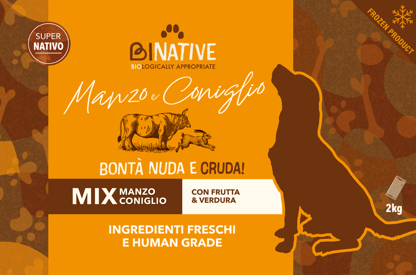 Binative Manzo Coniglio Finocchio Rapa Rossa e Mela - Super Nativo